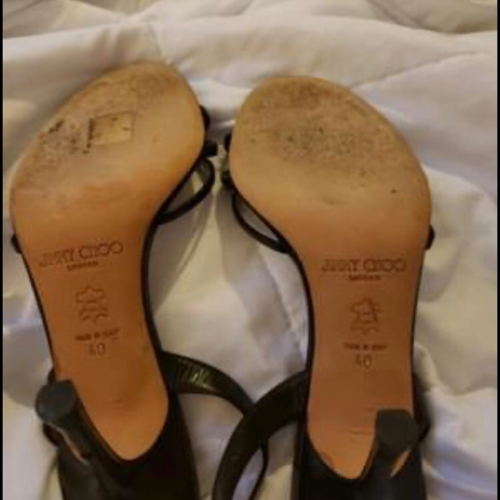 Jimmy Choo Black Strappy Dress Heels - Picture 4 of 4